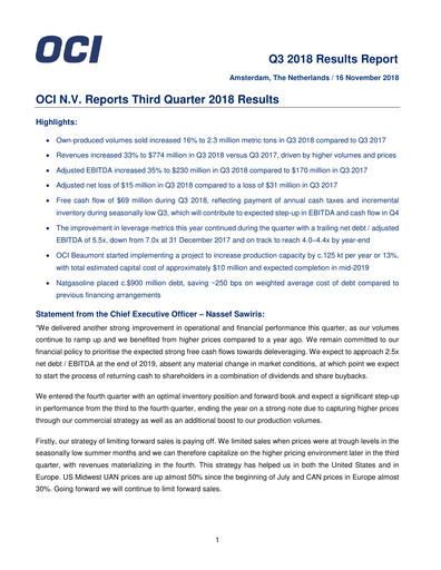 Thumbnail OCI Quarterly Report 2018-q3