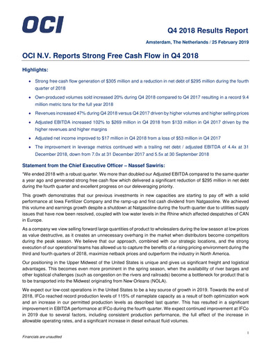 Thumbnail OCI Quarterly Report 2018-q4