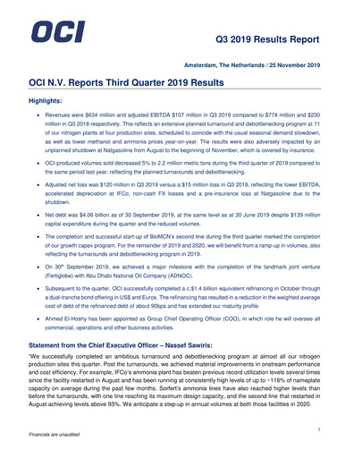 Thumbnail OCI Quarterly Report 2019-q3