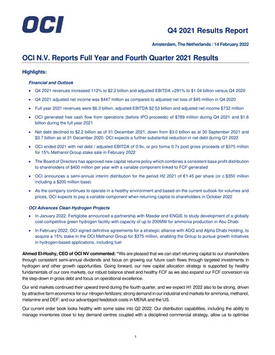 Thumbnail OCI Quarterly Report 2021-q4