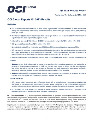 Thumbnail OCI Quarterly Report 2023-q1