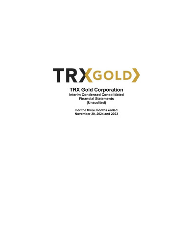 Miniature Tanzanian Gold Corporation Rapport trimestriel 2025-q1