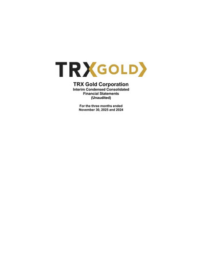 Miniature Tanzanian Gold Corporation Rapport trimestriel 2026-q1
