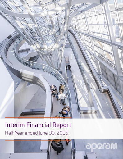 Thumbnail Aperam Half-year Report 2015