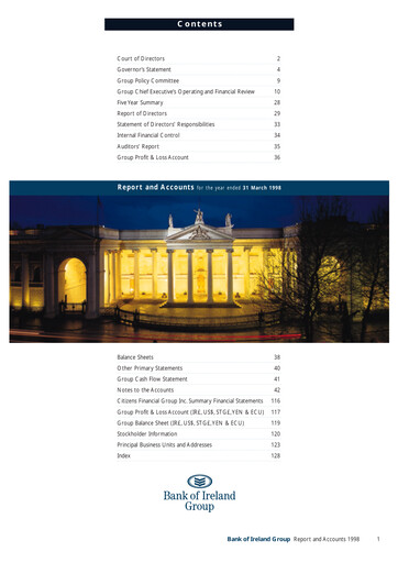 Vorschaubild Bank of Ireland Group Jahresbericht fy1998