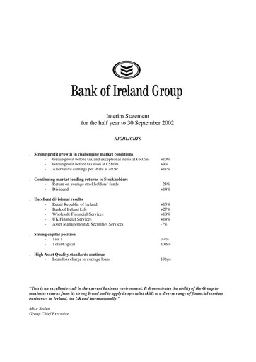 Thumbnail Bank of Ireland Group Half-year Report 2002-h1