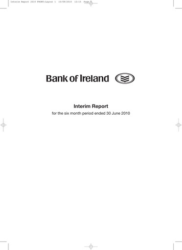 Thumbnail Bank of Ireland Group Half-year Report 2010-h1