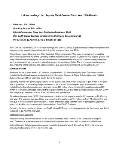 Thumbnail Leidos Quarterly Report 2016-q3
