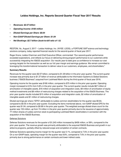 Thumbnail Leidos Quarterly Report 2017-q2
