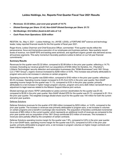 Thumbnail Leidos Quarterly Report 2021-q1