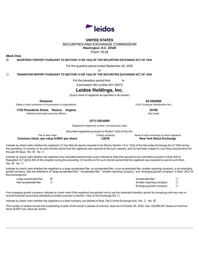 Thumbnail Leidos Quarterly Report 2022-q3