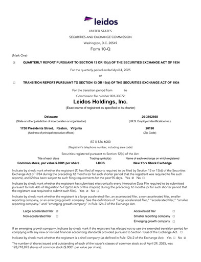 Thumbnail Leidos Quarterly Report 2025-q1