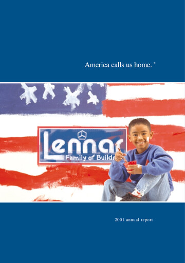 Thumbnail Lennar Annual Report 2001