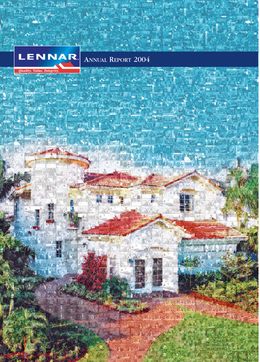 Thumbnail Lennar Annual Report 2004