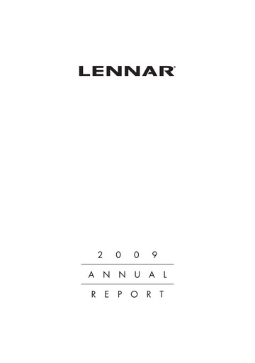 Thumbnail Lennar Annual Report 2009