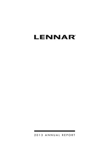 Thumbnail Lennar Annual Report 2013