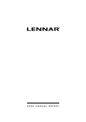 Miniature Lennar Rapport annuel 2020