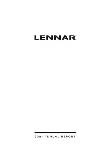 Miniature Lennar Rapport annuel 2021