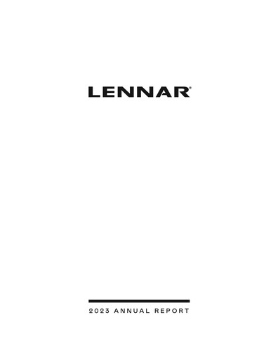 Miniature Lennar Rapport annuel 2023