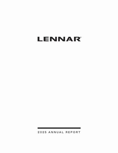 Miniature Lennar Rapport annuel 2025
