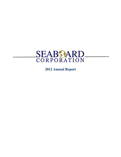 Thumbnail Seaboard Corporation Annual Report 2012