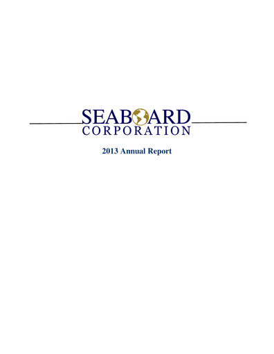 Thumbnail Seaboard Corporation Annual Report 2013