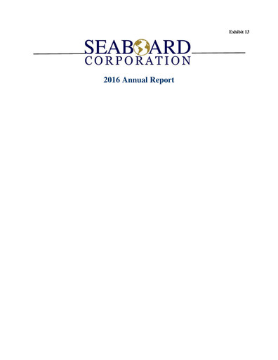 Thumbnail Seaboard Corporation Annual Report 2016