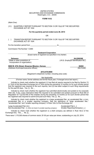Thumbnail Seaboard Corporation Quarterly Report 2014-q2
