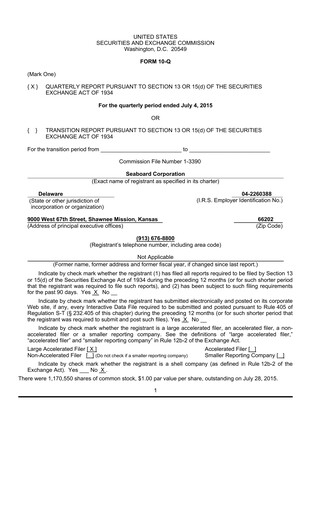 Thumbnail Seaboard Corporation Quarterly Report 2015-q2