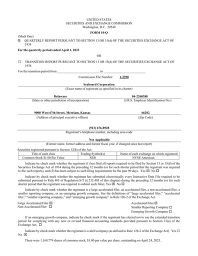 Thumbnail Seaboard Corporation Quarterly Report 2023-q1