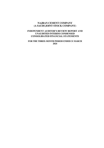 Thumbnail Najran Cement Company Quarterly Report 2024-q1