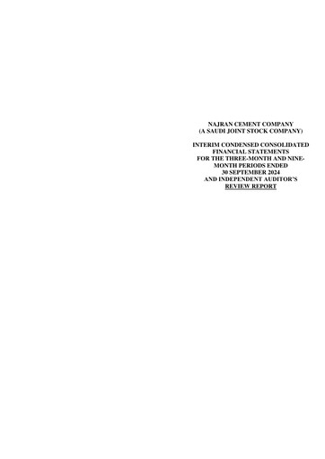 Thumbnail Najran Cement Company Quarterly Report 2024-q3