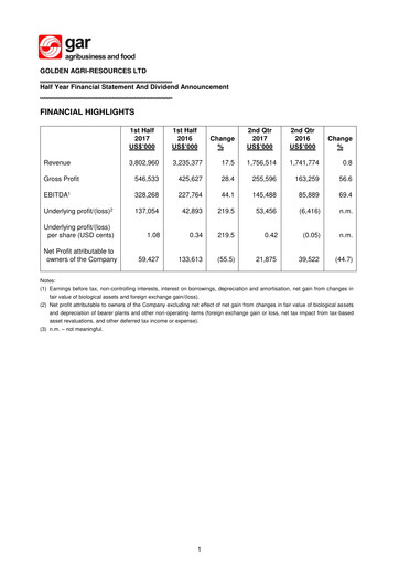 Thumbnail Golden Agri-Resources Half-year Report 2017-h1