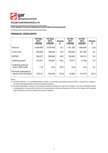 Thumbnail Golden Agri-Resources Quarterly Report 2017-q3