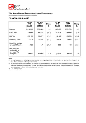 Thumbnail Golden Agri-Resources Quarterly Report 2018-q3