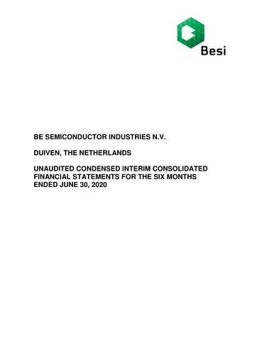 Thumbnail BE Semiconductor
 Half-year Report 2020-h1