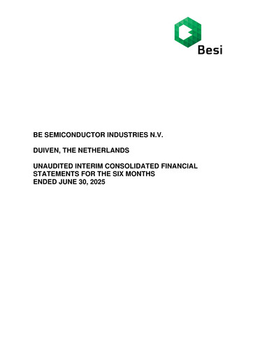 Thumbnail BE Semiconductor
 Half-year Report 2025-h1