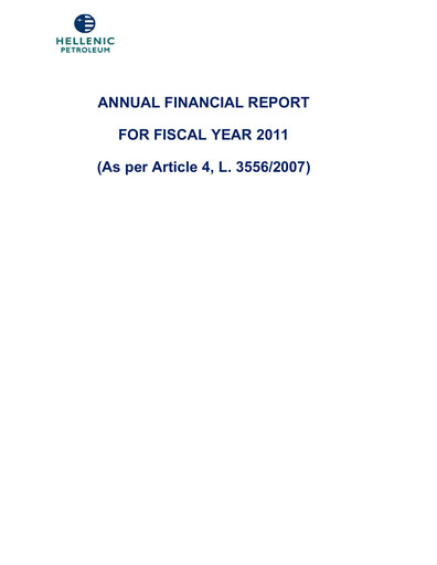 Miniature HELLENiQ ENERGY Bilan financier 2011