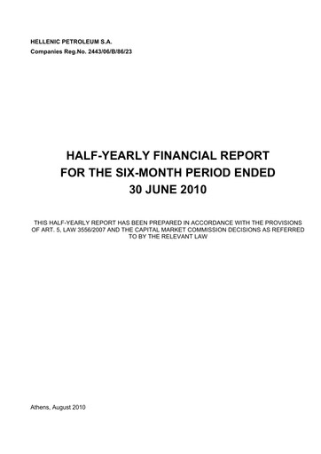 Miniature HELLENiQ ENERGY Rapport semestriel 2010-h1