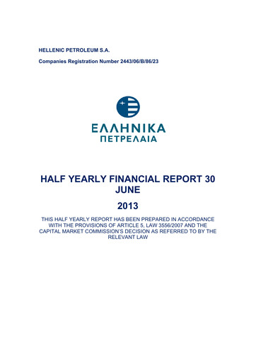 Miniature HELLENiQ ENERGY Rapport semestriel 2013-h1
