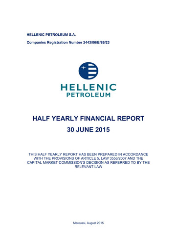 Miniature HELLENiQ ENERGY Rapport semestriel 2015-h1