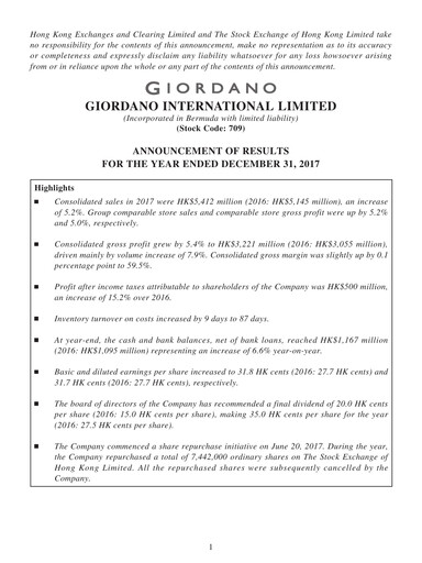 Thumbnail Giordano Financial Report 2017