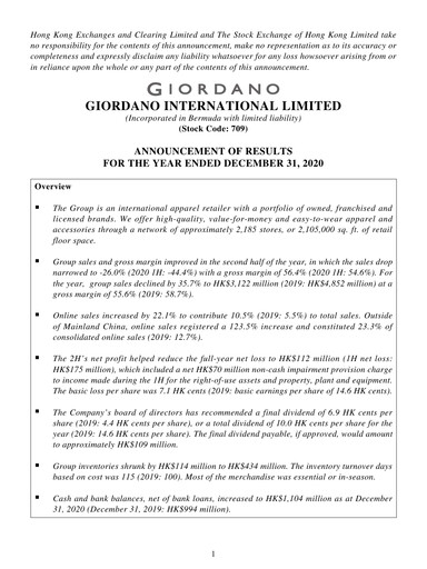Thumbnail Giordano Financial Report 2020