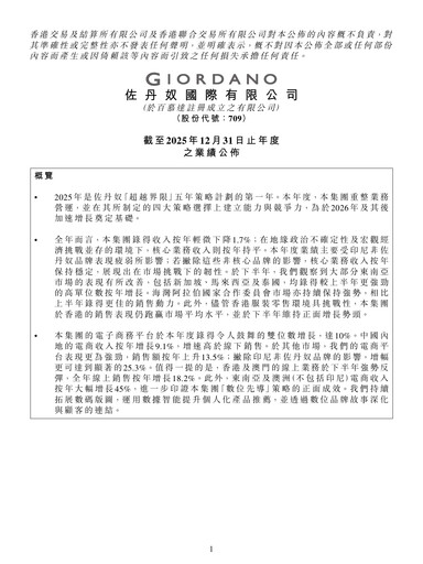 Thumbnail Giordano Financial Report 2025