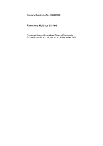 Thumbnail Riverstone Holdings Financial Statement 2021
