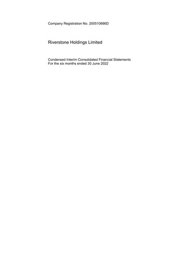 Thumbnail Riverstone Holdings Half-year Report 2022-h1
