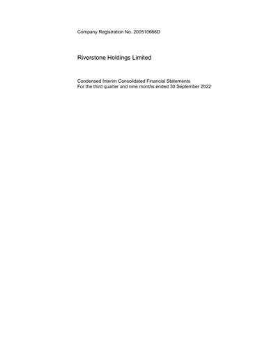 Thumbnail Riverstone Holdings Quarterly Report 2022-q3