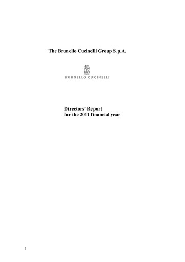 Thumbnail Brunello Cucinelli Financial Statement 2011