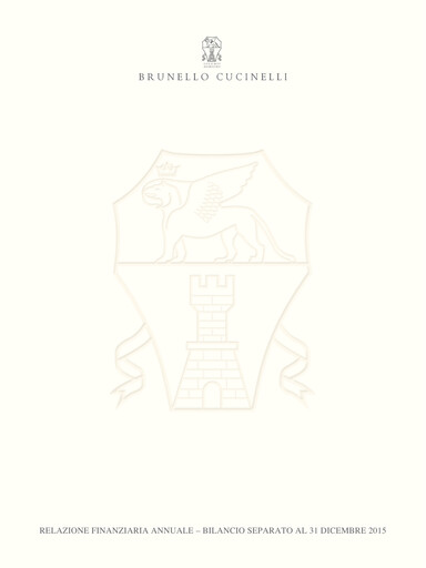 Miniature Brunello Cucinelli Bilan financier 2015
