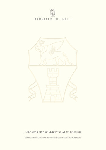 Thumbnail Brunello Cucinelli Half-year Report 2012-h1